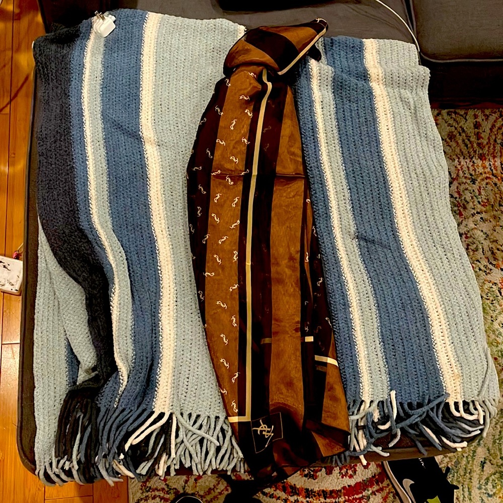 Designer silk scarves
